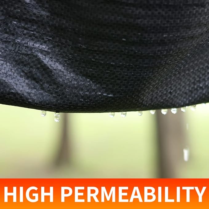 LIUJIAYI 2.4oz-4FTx600FT Weed Barrier Landscape Fabric - Durable Weed Block Gardening Ground Cover Mat, Woven Geotextile Fabric for Underlayment, Commercial Driveway Stabilization, Weed Control Cloth
