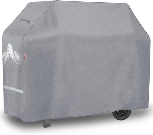 BBQ Grill Cover, 70 Inch Heavy Duty Waterproof 5-6 Burner Barbecue Gas Grill Covers for Weber Genesis Summit Char-Broil Deluxe, Gray
