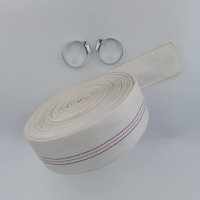 2"Industrial Water Hose Discharge Pump Hose With Stainless Clamps Fittings Lay-Flat Hose Pool Cleaning Backwash Hose 66ft Fire Hose 20m Connection Hose Water Pump Hose for House Garden Irrigation