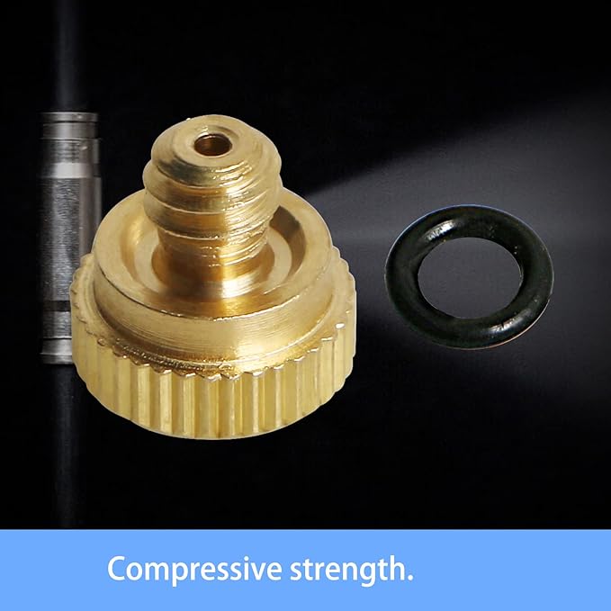 Aopin G 3/16 Brass Misting Nozzles 0.2mm / 0.008" Orifice Atomizing Mister Sprayer Nozzle Suitable For Outdoor Cooling,Garden Irrigation,Fountain, Crop Nutrient Injection, Greenhouse 16 Pcs