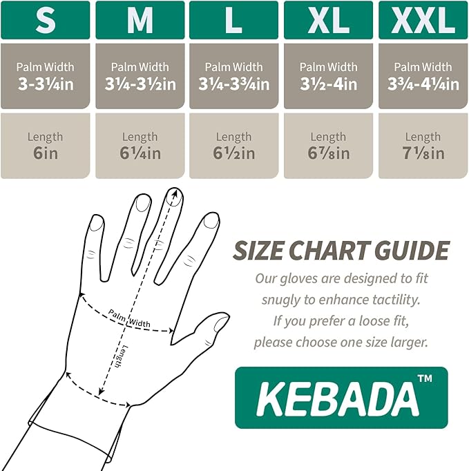 Kebada W2 Work Gloves for Men and Women, Nitrile Coated Working Gloves for Gardening, Construction, Warehouse, Safety Gloves for Work in Yard and Outdoors, 6 Pairs, Small