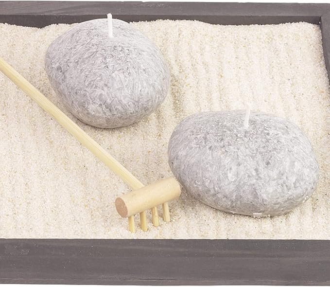 40 pcs Office Table Mini Rakes Rock Drawing Mothers Tool Decoration Serenity Smoothing Push Beige Tools and Zen Garden Gardens Kits Wood for Plants Fathers Hand Four Kits- Kit