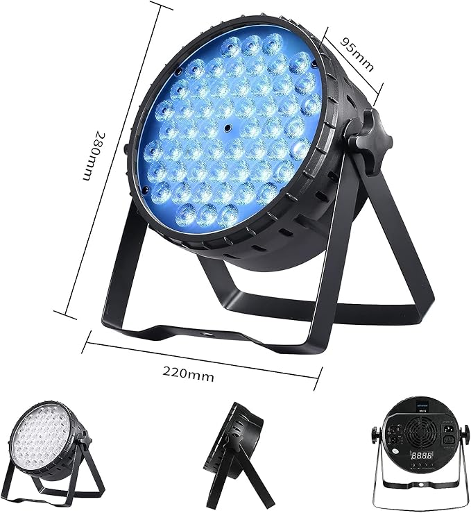 BETOPPER Stage RGB LED Par Lights, DMX Sound Activated Strobe Wash for Party, Wedding, Club, Festival