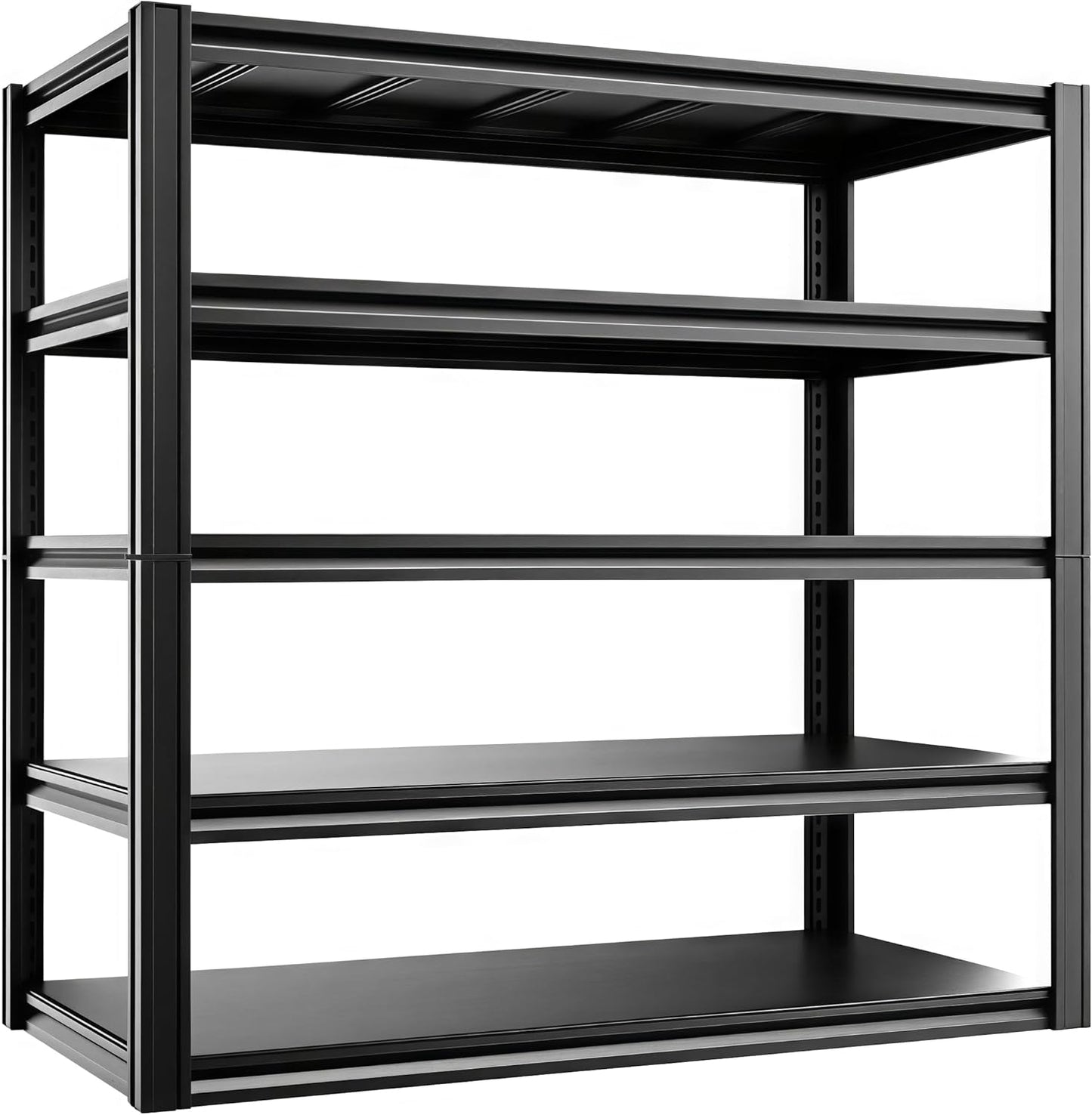 5-Tier 55" W x 24" D x 84" H Garage Shelving 3000LBS Storage Shelves Heavy Duty Metal Shelf Unit Adjustable Basement Industrial Storage Racks