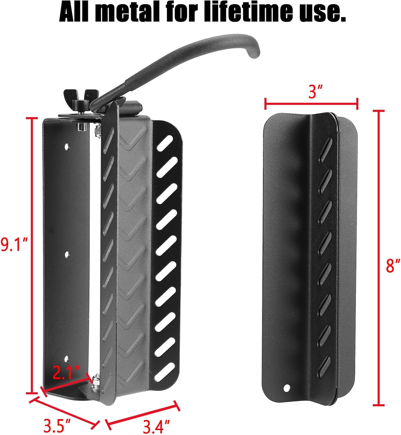 Bike Wall Mount Vertical, Swivel Bike Hangers For Garage, Bike Rack Garage Wall, Bicycle Hooks, Garden Indoor Outdoor Storage, All Metal (4Pack)