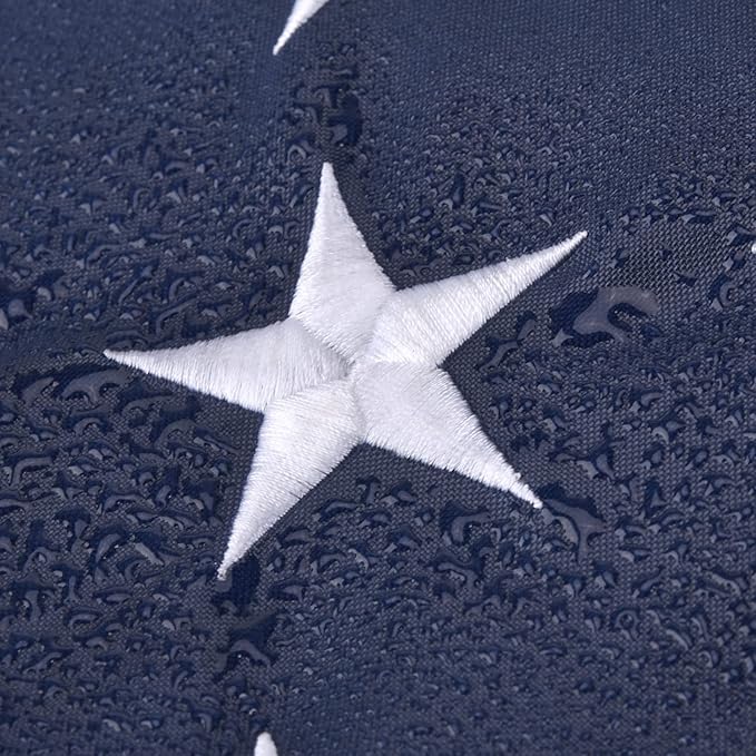 American Flag 10x15 FT, US Flag High Wind with Embroidered Stars, Sewn Stripes, Brass Grommets, Durable USA Flag Outdoor Outside
