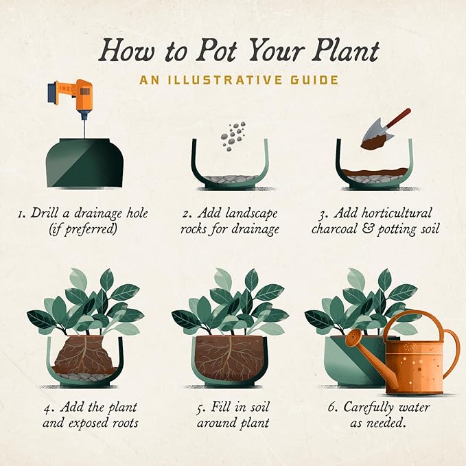 ARBORA 16" Monaco Square Polyresin Indoor and Outdoor Planter with Stone Blend Concrete Gray Finish - Durable, Weatherproof, Lightweight, Large Plant Pot for Patio, Garden, Deck, Entryway