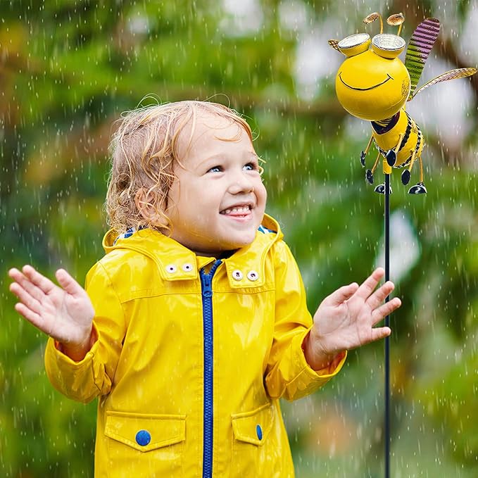 Bee Garden Decor - Add A Touch of Whimsy to Your Outdoor Living Space with This Bumble Bee Metal Yard Art - Bee Yard Decor