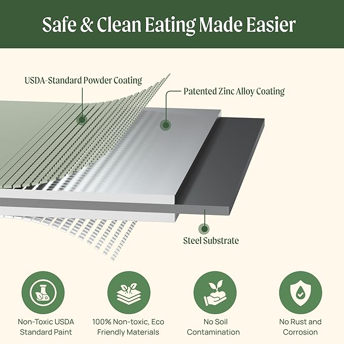 Vego Garden 32" Extra Tall Oval Metal Raised Garden Bed Kit - 9 in 1 Modular Planter Box for Vegetables, Flowers, Fruits - Pearl White