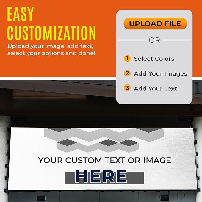 Personalized Passion Vinyl Banner 8' x 12' - Customized Banner for Business, Graduation, Birthday Parties - Indoor/Outdoor Use - Full Color 13oz Vinyl Custom Signs with HD Printed Text, Photos