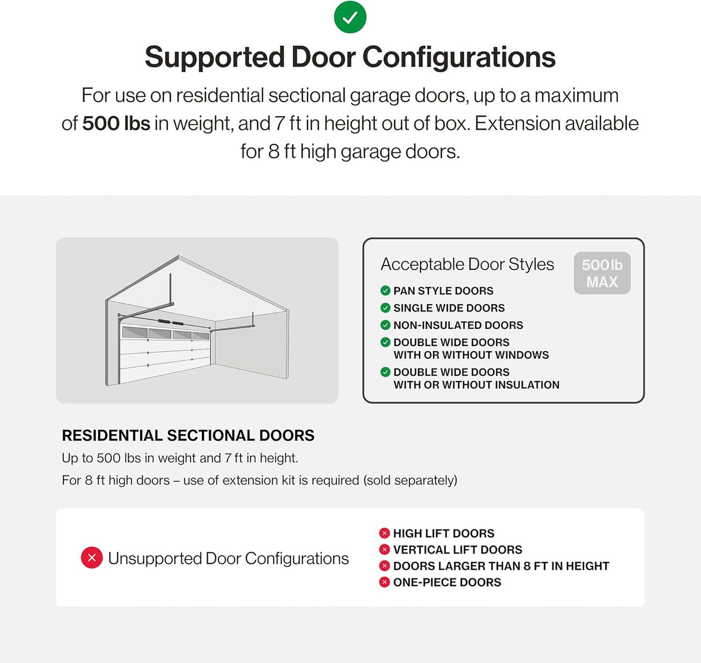 Genie QuietLift Connect – WiFi Smart Garage Door Opener with Added Wireless Keypad, ¾ HPC Smart Belt Drive – Compatible with Alexa and Google Assistant, Model 3053-TKV