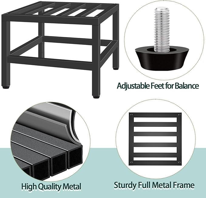 Plant Stand Indoor Outdoor, 2 Pcs Heavy Duty Plant Stands Metal Pedestal Stand for Indoor Outdoor, Wrought Iron Flower Stand Display Planter Shelf for Garden Deck Living Room