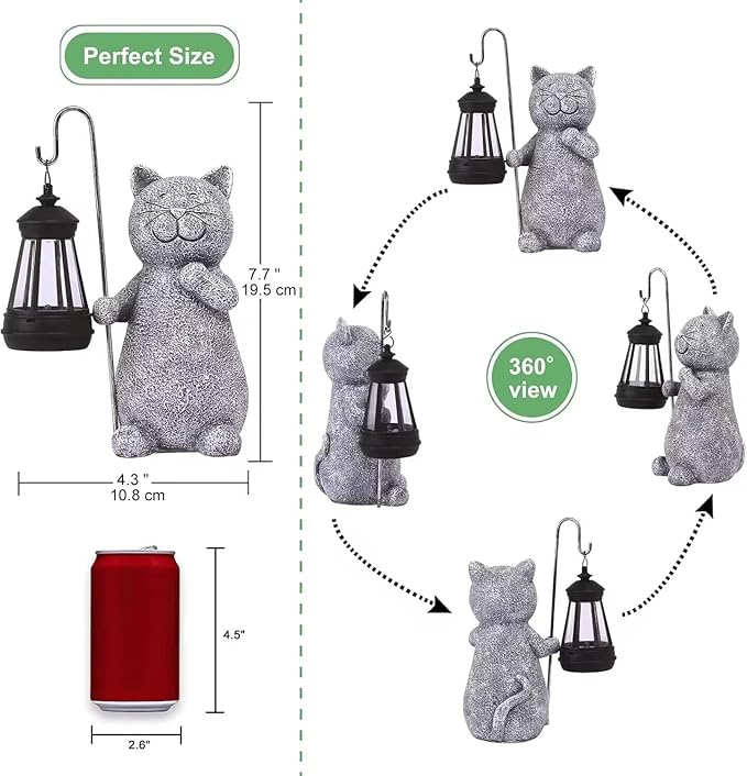 Garden Decor Solar Statues for Mom Grandma Birthdays for Women Sister Wife Lady - Front Patio Balcony Yard Art Lawn Ornaments Porch Outdoor Outside Decorations