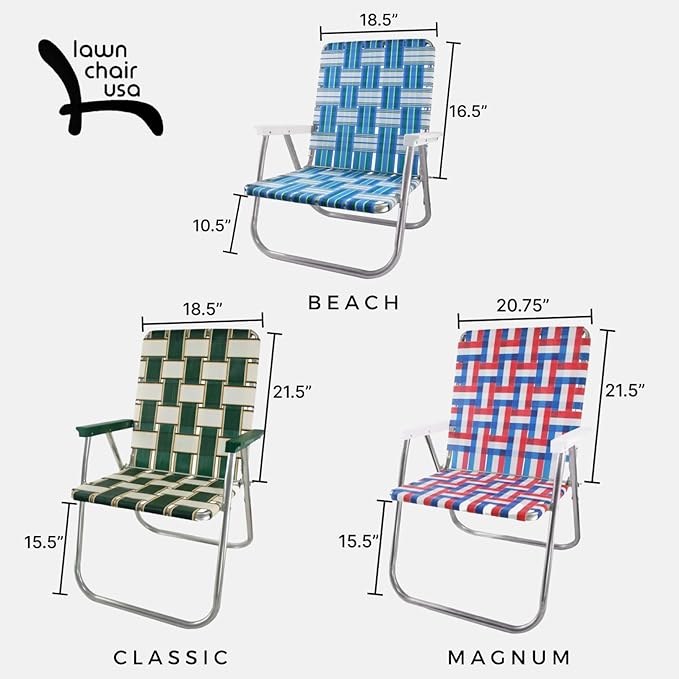 Lawn Chair USA Folding Aluminum Outdoor Patio Lawn Chair | Heavy-Duty Webbed Chairs for Camping, Sports, Beach, Yard & Tailgating | Lightweight Portable | Classic - Halloween Theme