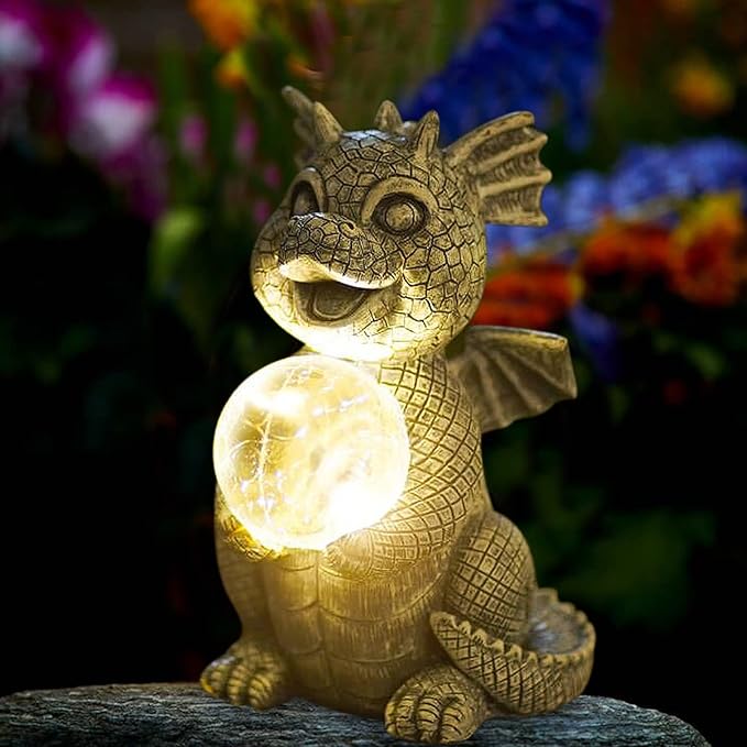 Garden Decor Solar Statues for Mom Grandma Birthdays for Women Sister Wife Lady - Front Patio Balcony Yard Art Lawn Ornaments Porch Outdoor Outside Decorations
