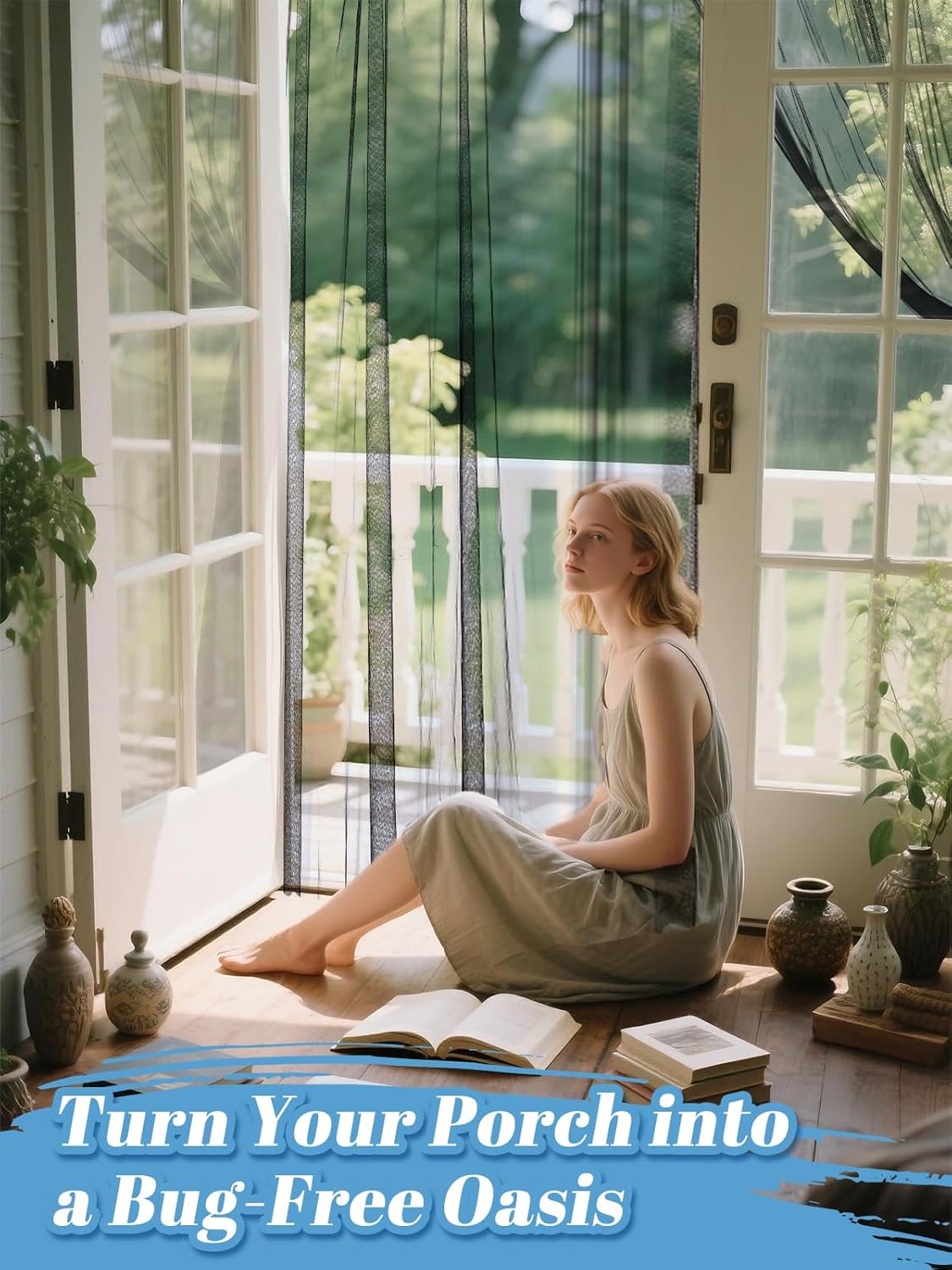 33x10ft Large Mosquito Net, Mesh Netting for Garden Skin and Plants Protection, Patio Bird Bug Screen, Black