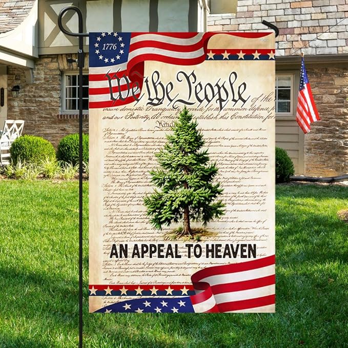 FLAGWIX American Flag - We The People Betsy Ross 1776 An Appeal To Heaven Pine Tree Flag TPT1923F, House Flag (29.5" x 39.5") - USA Flags Premium Polyester - Decorative Indoor Outdoor Flag