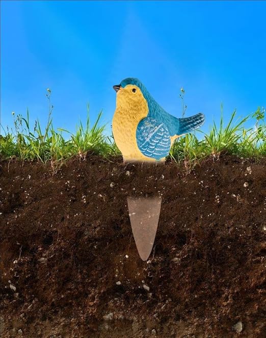 4 Pack Plant Watering Devices, Magpie Shape Terracotta Watering Spikes, Vacation Self Watering Planter Insert, Automatic Plant Waterer for Indoor Outdoor Plants (Smart Magpie)