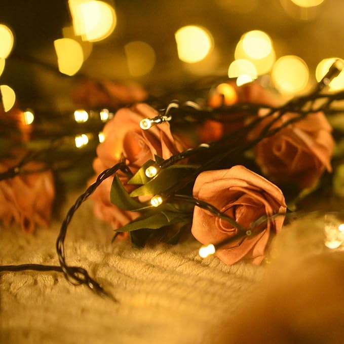 200 Led Solar String Lights Outdoor, 82ft Warm White Solar String Lights, 8 Lighting Mode Solar Fairy Lights for Outside, Waterproof Solar String Lights for Outside,Garden,Courtyards,Trees, Patio