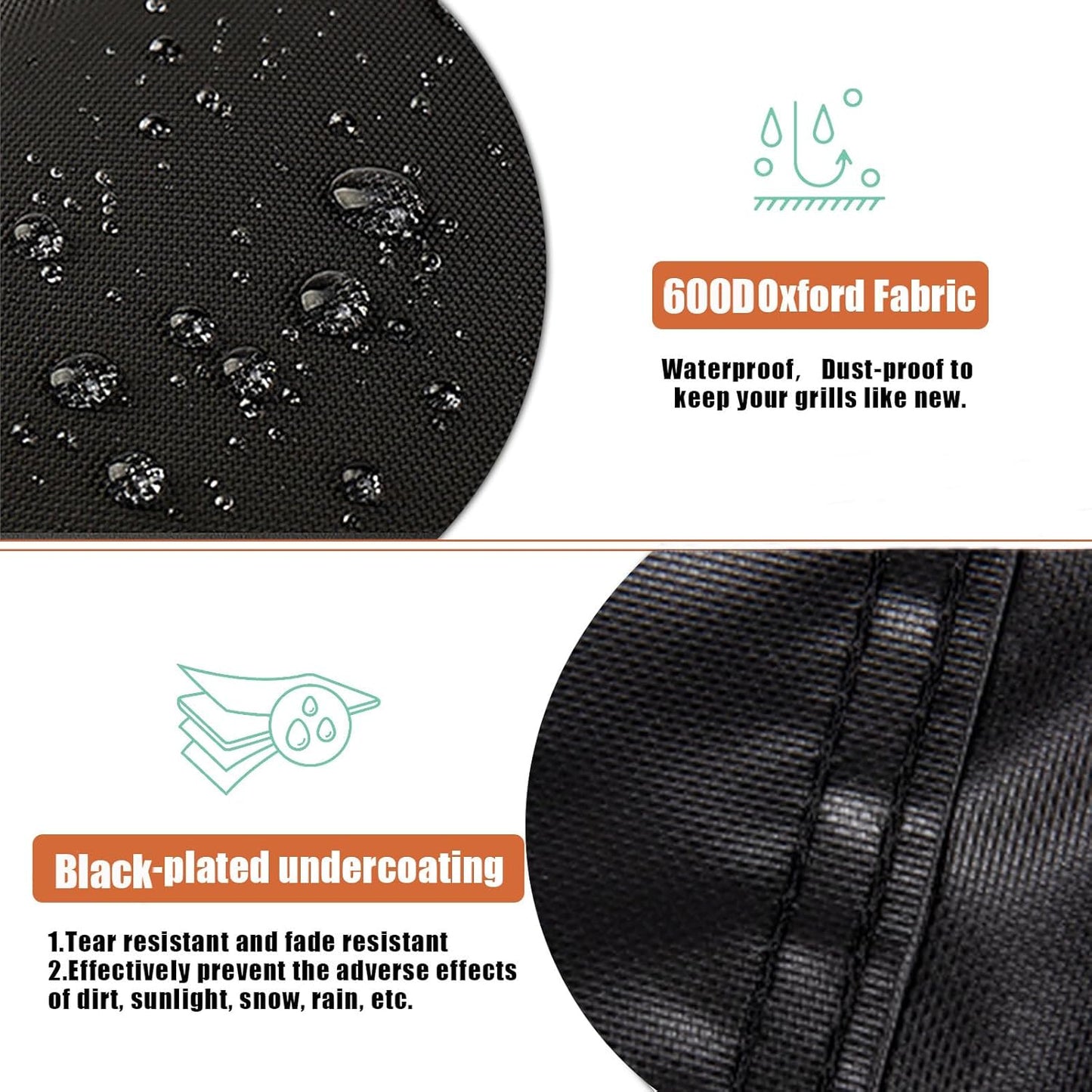 Grill Cover Fit for Charbroil Bistro Pro Tabletop Electric Grill, Dust-Proof Protable Covers for Outdoor Electric BBQ Grills - 21.2" D x 18.5" W x 18.6" H