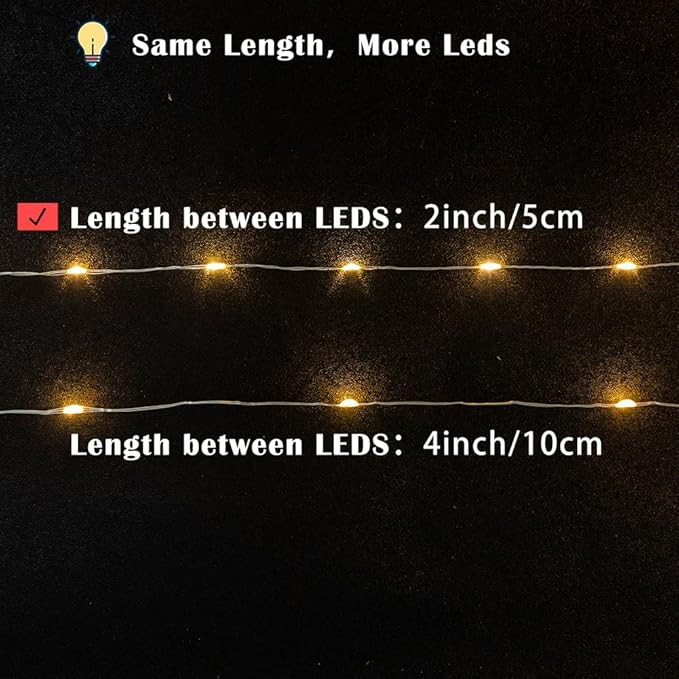 Fairy Lights Plug in,66FT 400 LEDs Waterproof String Lights,Twinkle Light with Remote for Outdoor Indoor Christmas Wedding Birthday Garden Party Decorations,2 Inch Space,Warm White