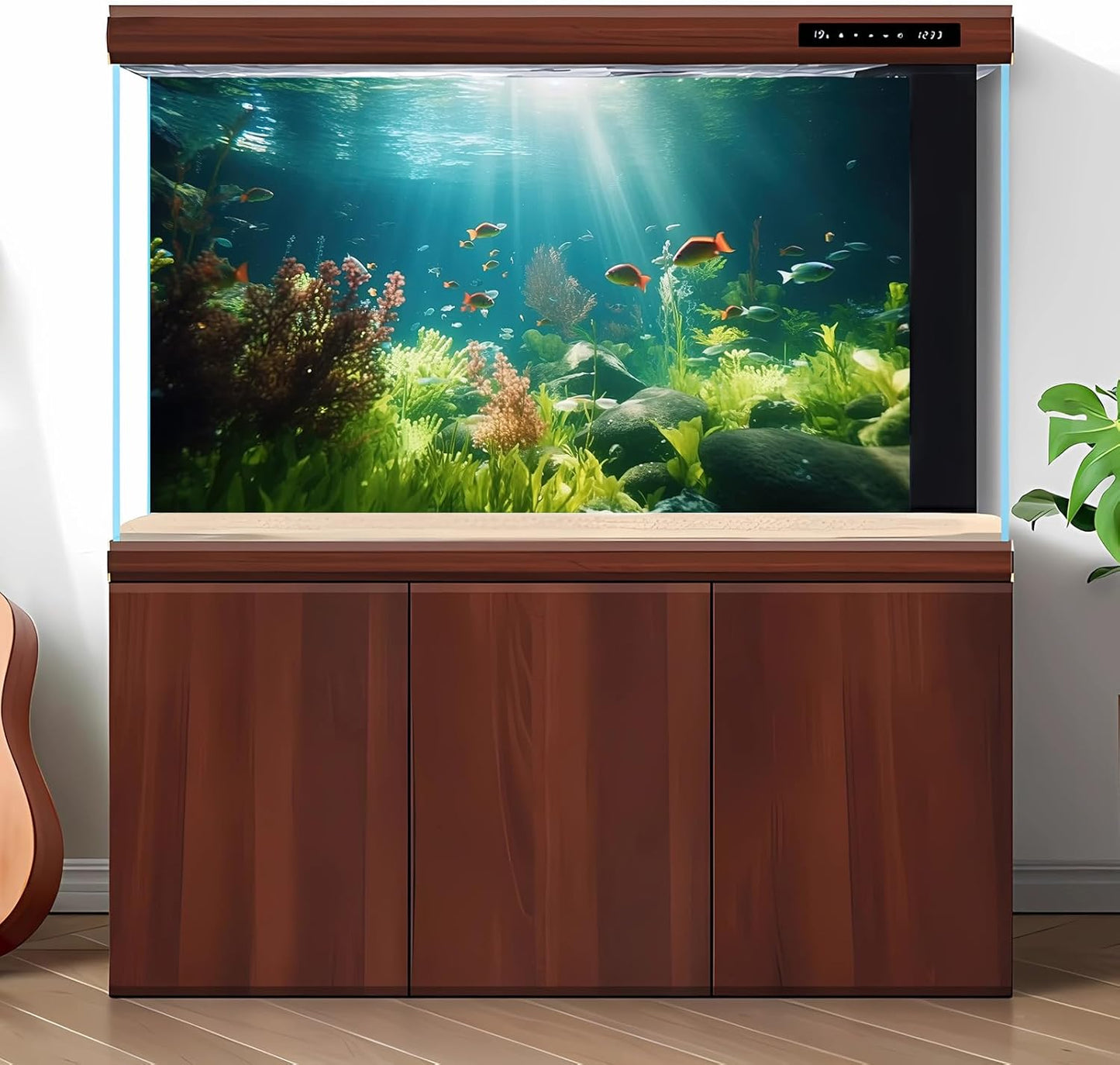 Fish Tank Background Underwater Aquarium Background Under The Sea Aquatic Plants Fish Tank Backgrounds Ocean Floor Rock Terrarium Wallpaper Tropical Fish Aquarium Reptile Tank Backgrounds 36x24in