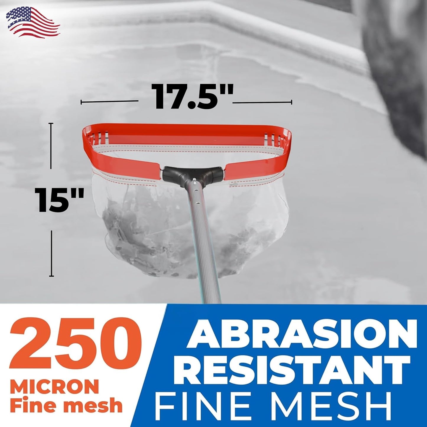 ProTuff Silt & Leaf Rake Bundle - Unlimited Free Replacements - 2-Items: 23 Inch Medium & 17 inch Fine Mesh Pool Cleaner for Sand, Silt, Pollen, Leaves & Twigs - Nearly 24 & 18 inch