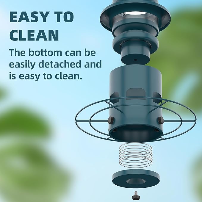 Bird Feeder,Metal Squirrel Proof Bird Feeders for Outdoors Hanging 4.0 LB Capacity,Easily Beat Squirrels,Attracting Finch,Cardinal,Chickadee