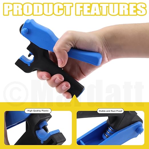 32Pcs Drip Irrigation Tubing Hole Punch & Fitting Insertion Tool with 1/2" 3/8” Drip Tube Closure Connectors End Cap Plugs for 5/8" 25/32" 1" Pipe Garden Greenhouse Agricultural Watering