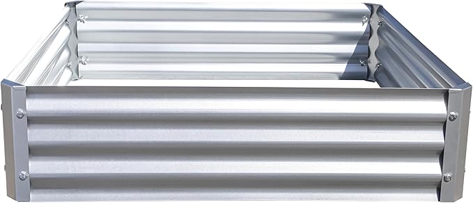 Arrow Sheds GrowIT Galvanized Steel Raised Flower and Plant Bed for The Garden or Greenhouse, 40" x 40" x 11"