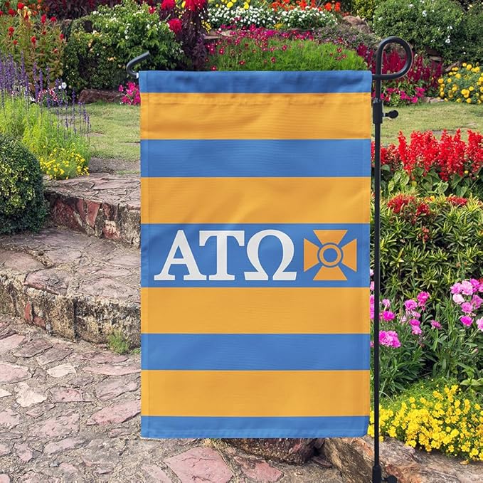 Alpha Tau Omega Licensed Flag Garden 12x19 inches Flag Banner Yard Decor Outdoor Decoration (Alpha Tau Omega #3)