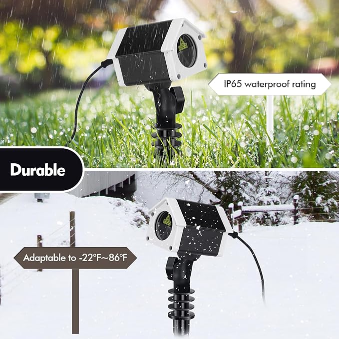 Christmas Laser Projector Lights, Outdoor Laser Projection 30 Patterns, Landscape Projector Spotlights for Indoor, Outdoor, Home, Garden