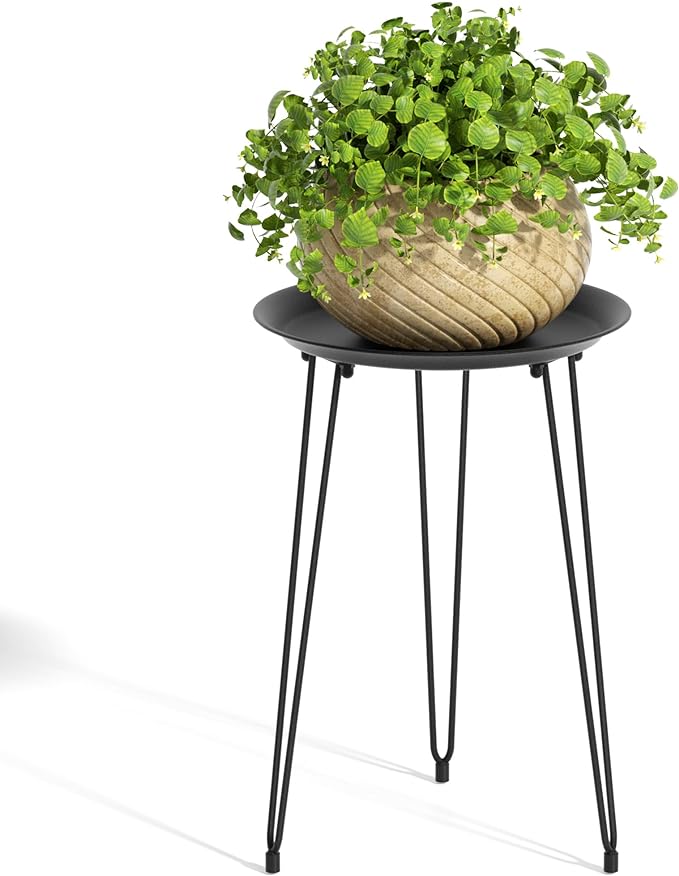 SUEH DESIGN Plant Stand Indoor, Metal Plant Stand Round Plant Table Heavy Duty Plant Stool Tall Flower Pot for Indoor Outdoor Home Decor, 1 Pack Tall