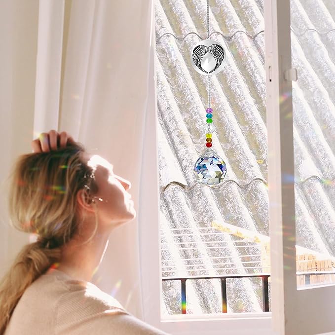 Memorial Gifts Crystal Suncatcher,Unique Sympathy Gifts for Loss of Loved One,Rainbow Maker Bereavement Gifts Box for Loss of Father Mom Dad Son Daughter Husband Brother Grandmother (Sister)