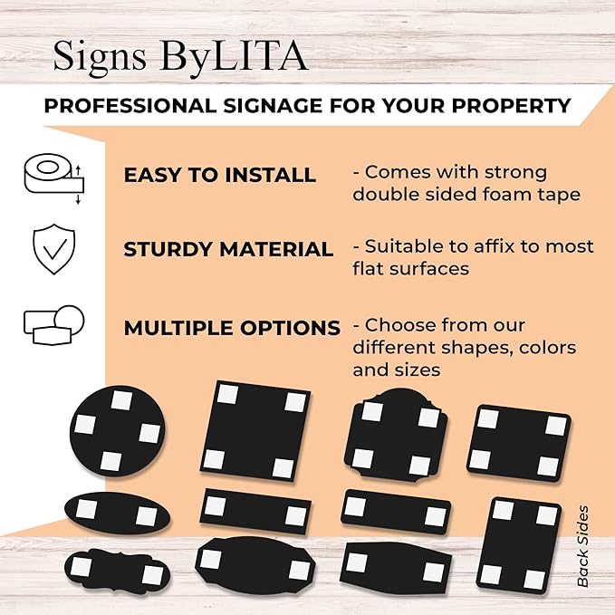 Signs ByLITA Standard Sprinkler Room Sign (White) - Small 2 Pack