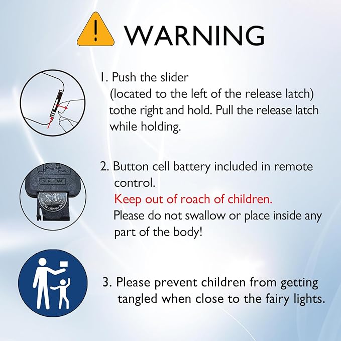 Homemory 4 Pack 20 Ft 60 LED Fairy Lights Battery Operated String Lights with Remote Waterproof 8 Modes Firefly Twinkle Christmas Lights for Party Bedroom Wedding Decorations(Cool White)