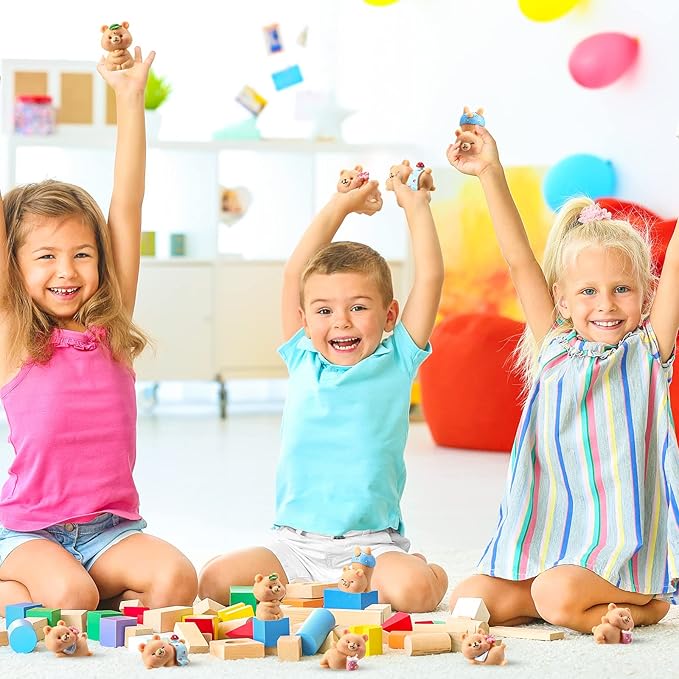 15 Pieces Cute Bear Miniature Figurines Bear Baby Shower Decoration Resin Cake Cupcake Toppers Garden Miniature Moss Landscape DIY Crafts for Home Party Garden Plant Pots Decor