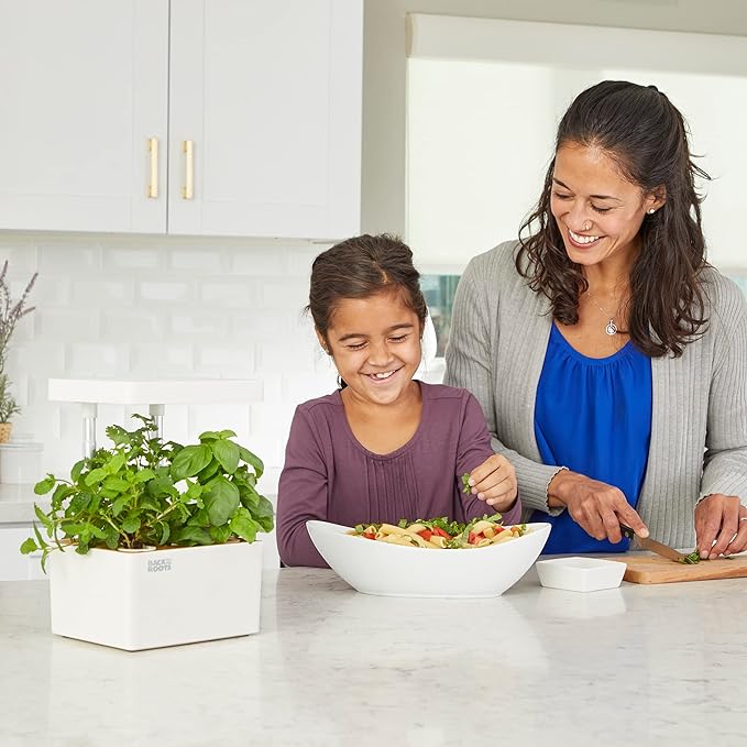 Back to the Roots Hydroponic Grow Kit, Indoor Garden with Light (Matte White), Organic Seeds Included, Gardening Gift, Everything Included