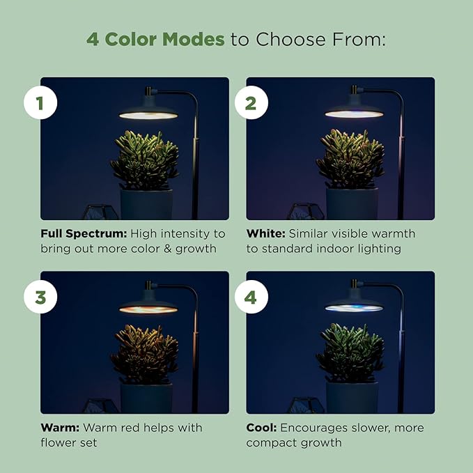 AeroGarden Tabletop Grow Light for Indoor Plants, Grow Live Plants Anywhere in The Home, Adjustable Light Modes, Black