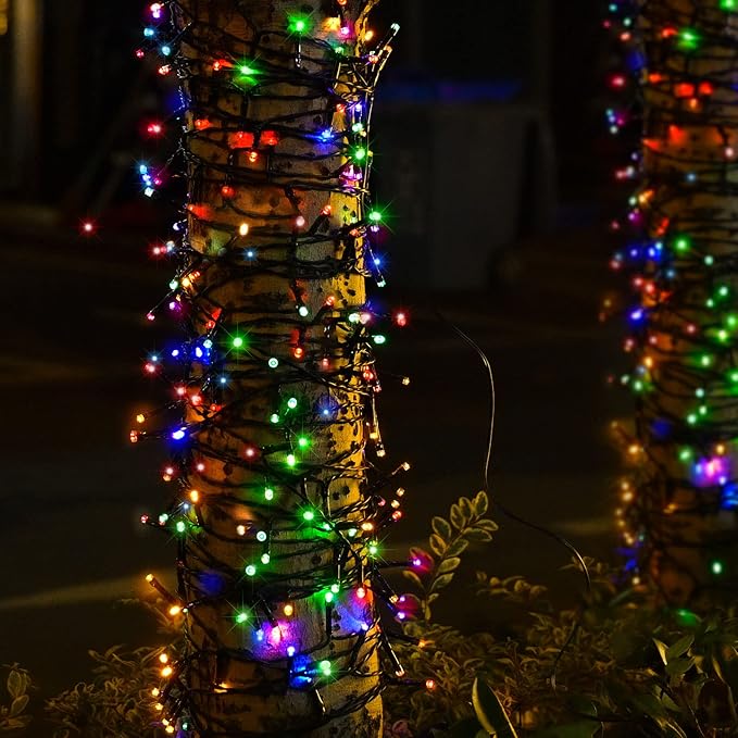 750LED Christmas String Lights Outdoor Indoor Multicolor 8 Modes Waterproof Christmas Tree Fairy Lights Patio Garden Party Wedding Holiday Decoration UL Certified