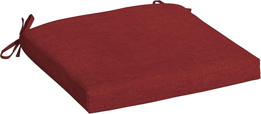 Arden Indoor/Outdoor Seat or Rocking Chair Cushion, 19 x 18, Water Repellent, Rain Proof, Fade Resistant Cushion for Rocking or Dining Chairs Ruby Red Leala