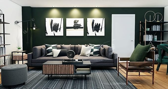 Dimoon 78.7''x17.7'' Dark Green Peel and Stick Wallpaper Contact Paper Modern Self Adhesive Wall Paper Removable Renter Friendly Textured Solid Color Cabinet Vinyl Roll (78.7''x17.7'',Emerald Dark)