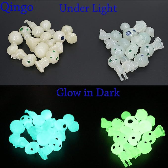 Fairy Garden Accessories Tree Elves Easter Egg Fillers Glow in Dark Basket Stuffers Garden Alien Decor Miniature for Micro Landscape Outdoor Status Patio Lawn Yard Kit