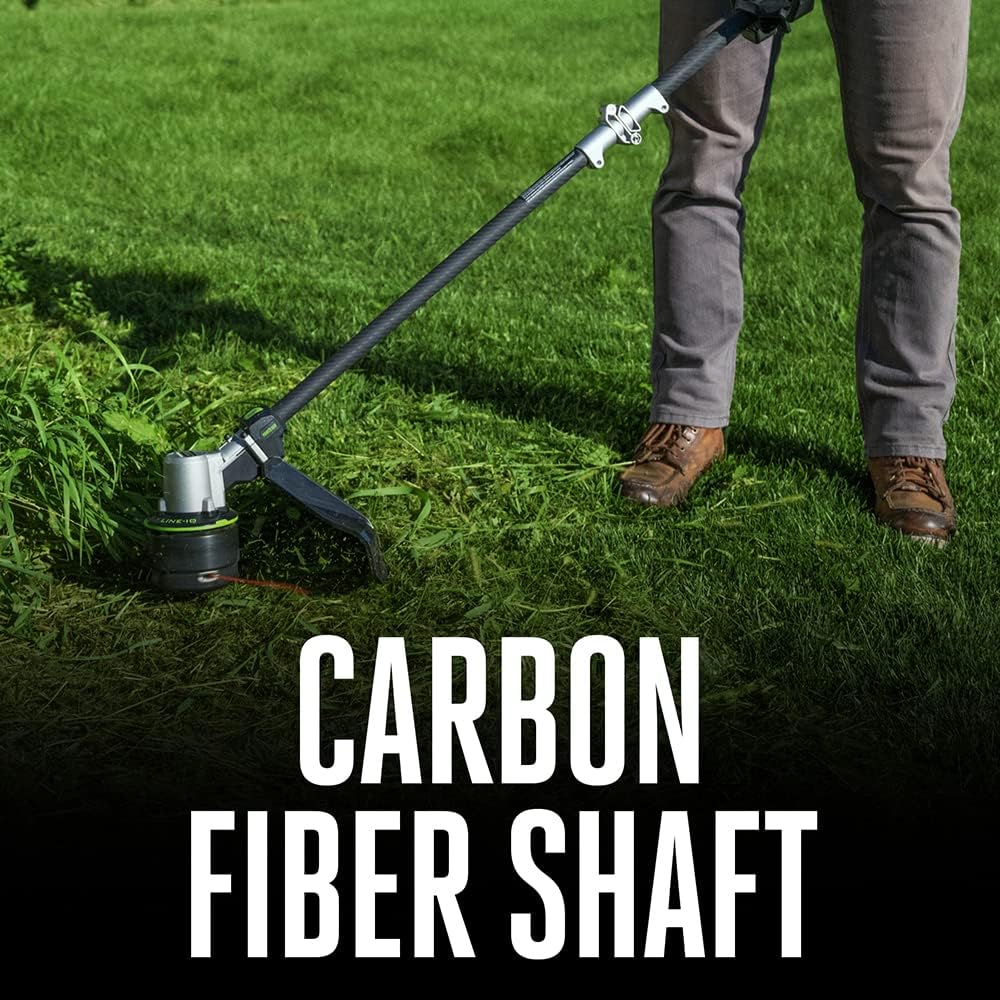EGO POWER+ String Trimmer, Battery Powered, 16" Trimmer for Weeds and Grass with POWERLOAD, LINE IQ, Telescopic Carbon Fiber Shaft, Battery and Charger Not Included - ST1620T