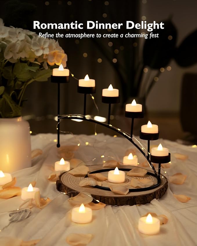 BEICHI Flameless Candles, 50Pack Battery Operated Candles, LED Tea Lights Candles Battery Operated, Flickering Fake Candles for Wedding Halloween Christmas Diwali- Warm White