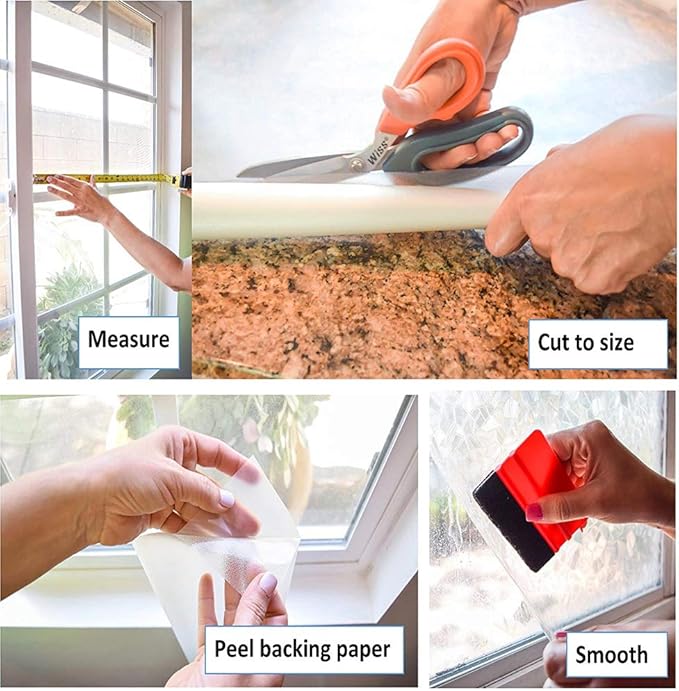 d-c-fix 346-0431-2PKA Self-Adhesive Privacy Glass Window Film, Venetian Garden, 17" x 78" Roll, 2-Pack with Applicator