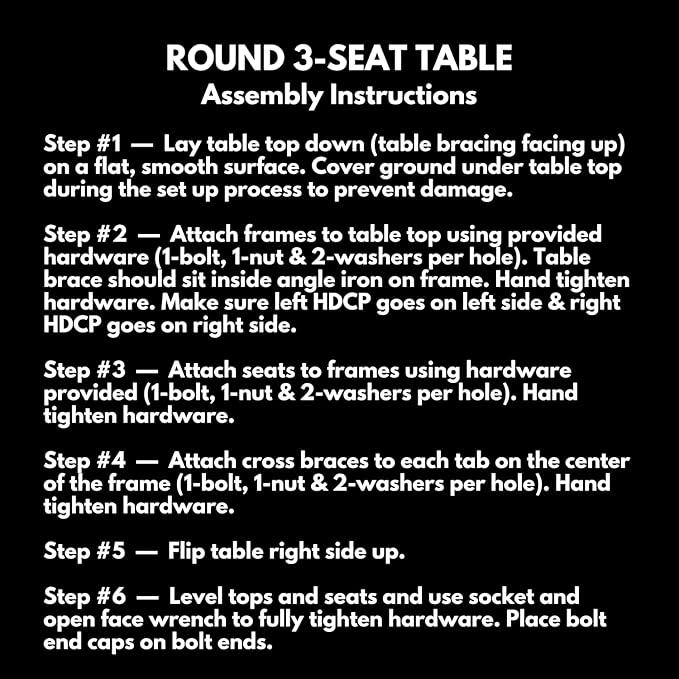 Heavy-Duty Portable Outdoor Picnic Table with Umbrella Hole, Punched Steel Patio Dining Furniture Made in America (46" Round Top, Orange)
