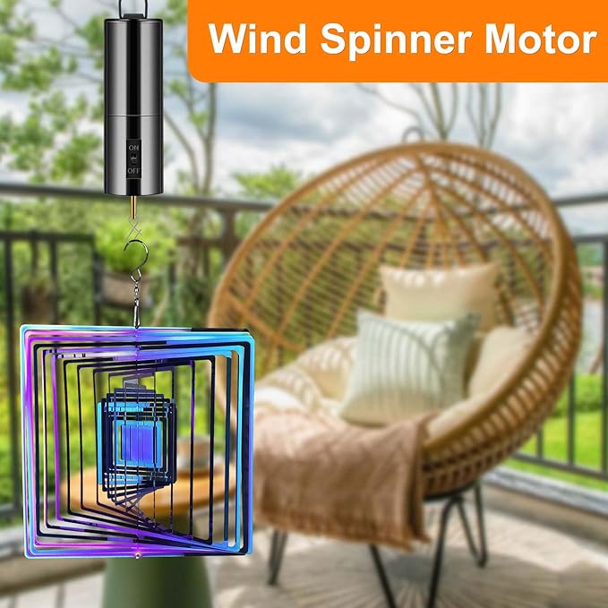 3 Pack Wind Spinner Motor Hanging Display Motor Battery Operated 20 RPM Rotating Motor Multi-Purposes for Wind Spinner Mobile Yard Decor Hanging Ornament Outdoor Sculptures-Medium Speed (3 Pcs Black)
