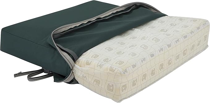 Classic Accessories Ravenna Water-Resistant 21 x 21 x 3 Inch Patio Seat Cushion, Mallard Green
