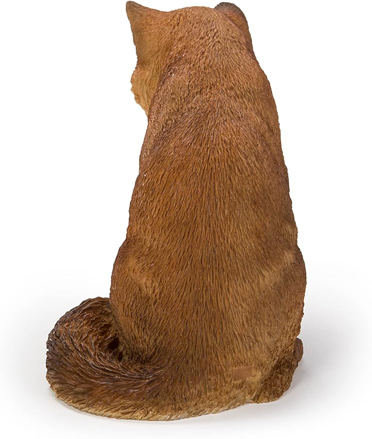 Hi-Line Gift Cuddling Mother and Baby Fox Garden Statue, Brown (87719-I)